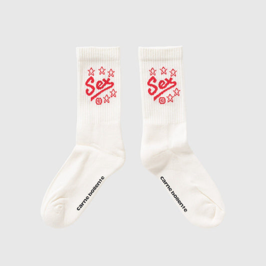 Carne Bollente Shocks Socks - White Socks Carne Bollente 