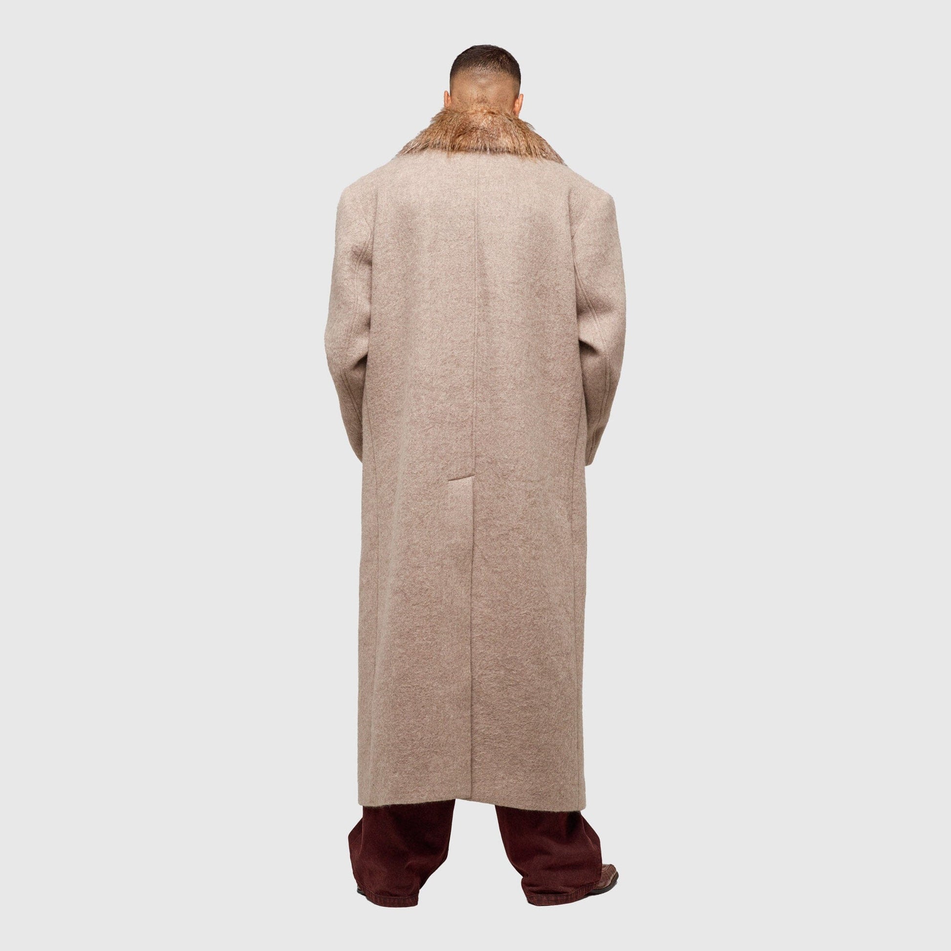 1313 SELAH Long Wool Coat - Taupe Coat 1313 SELAH 