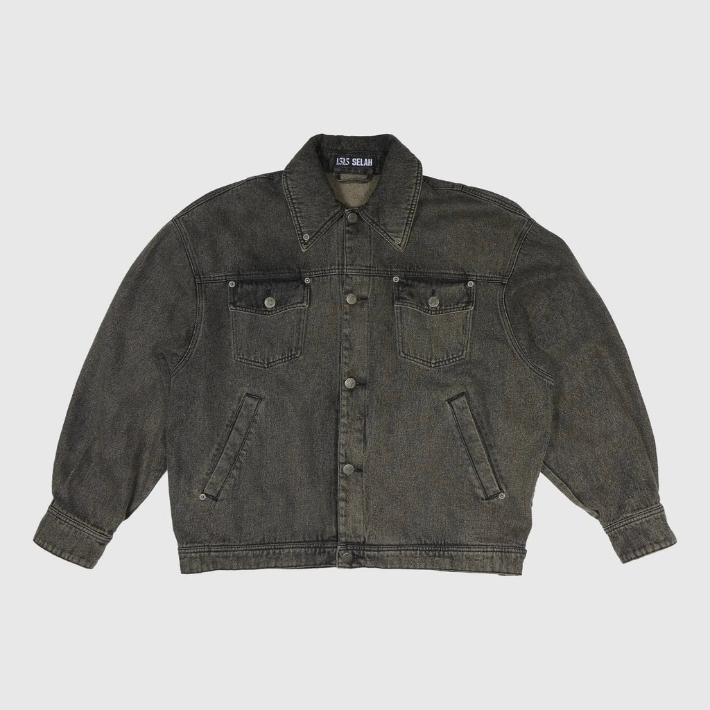 1313 SELAH Santiago Denim Jacket - Washed Grey Overshirt 1313 SELAH 