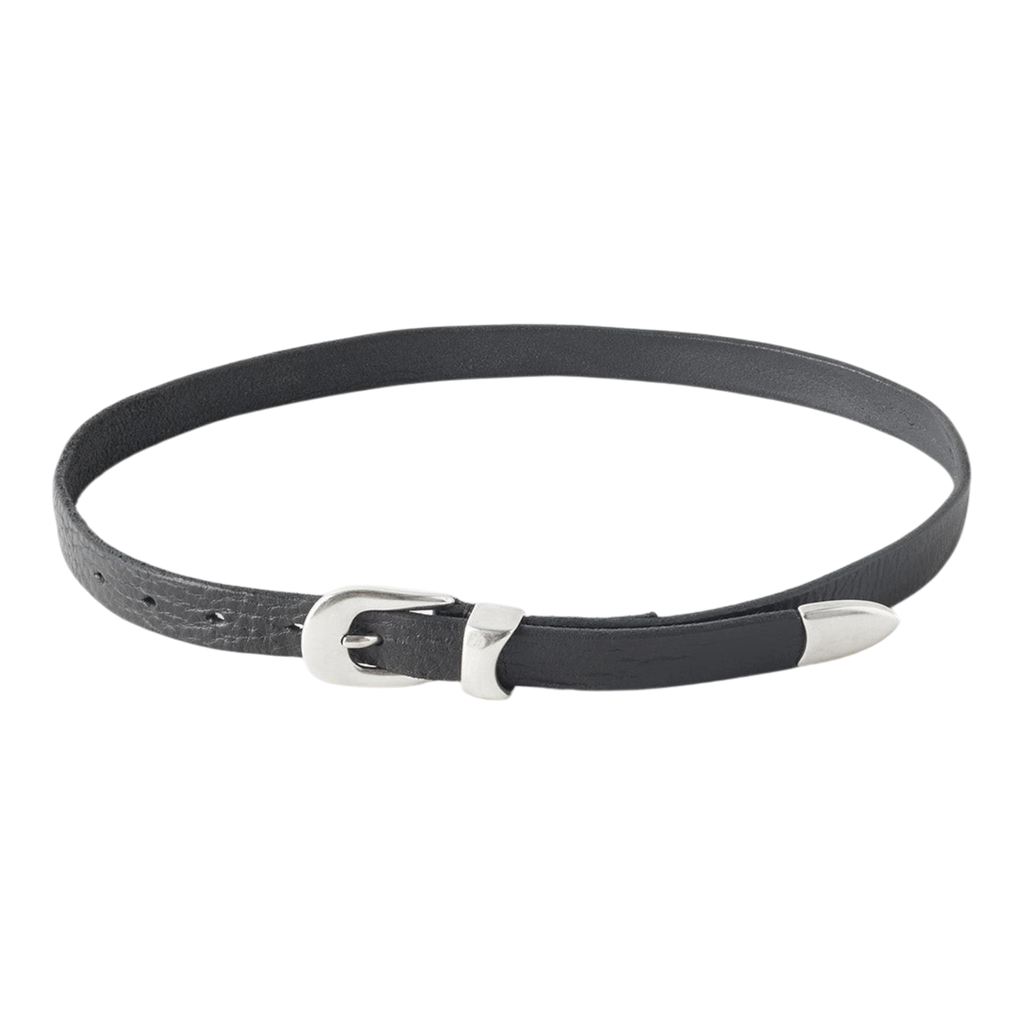 Our Legacy - 2 cm Belt - Black Leather