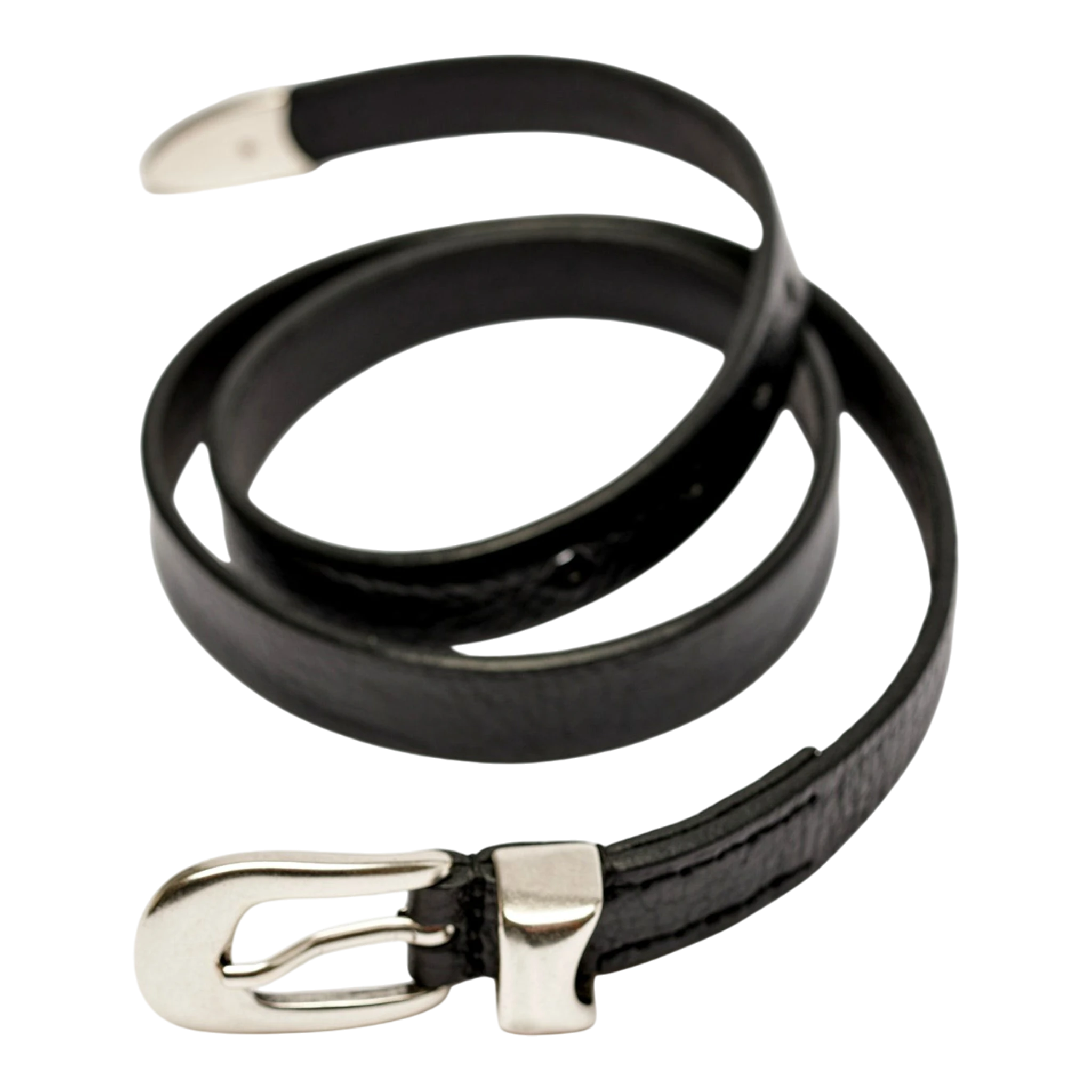 Our Legacy - 2 cm Belt - Black Leather