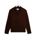 Wax London - Tristan L/S Polo Rib Check - Brown main product image