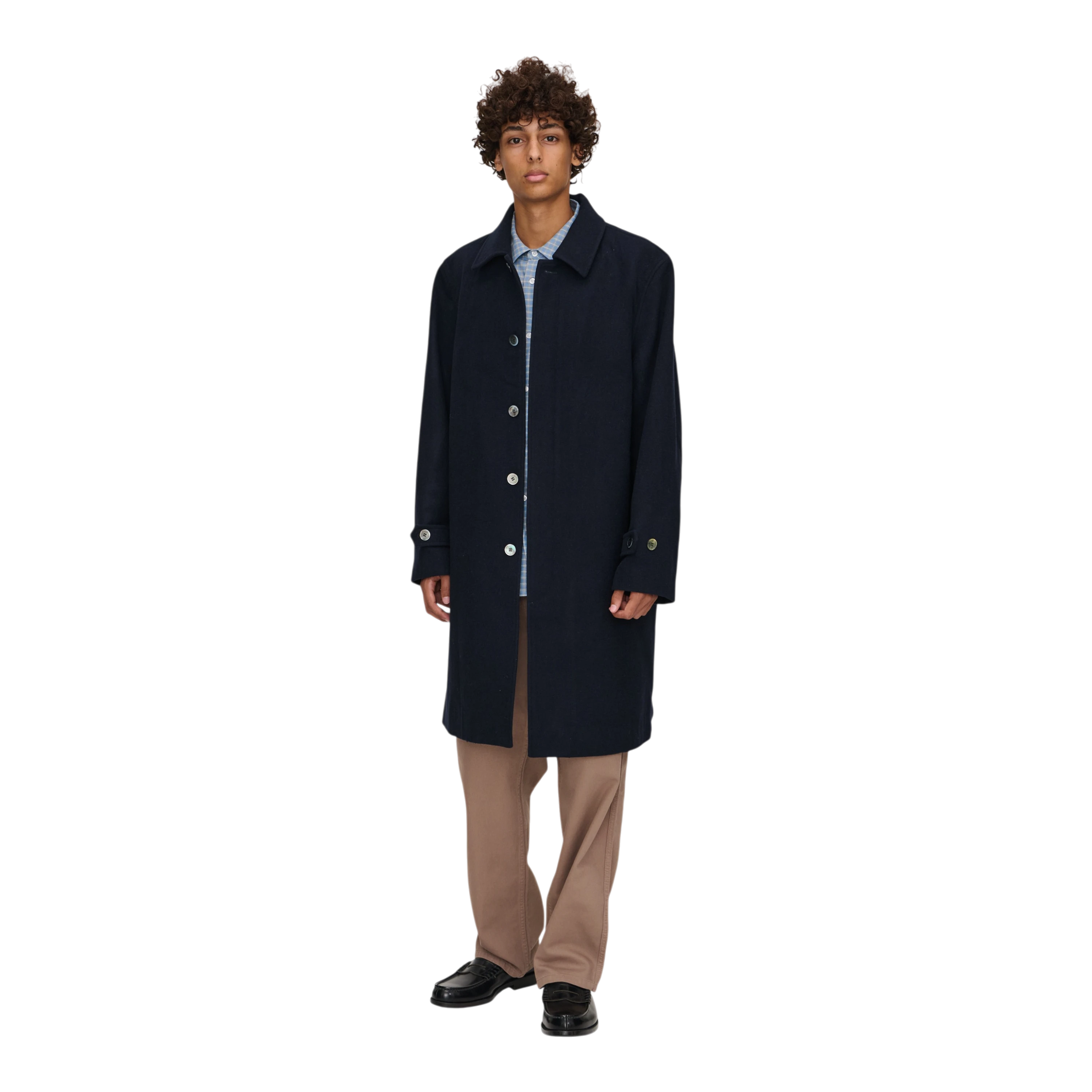 Palmes - Cedric Wool Coat - Navy lifestyle product image