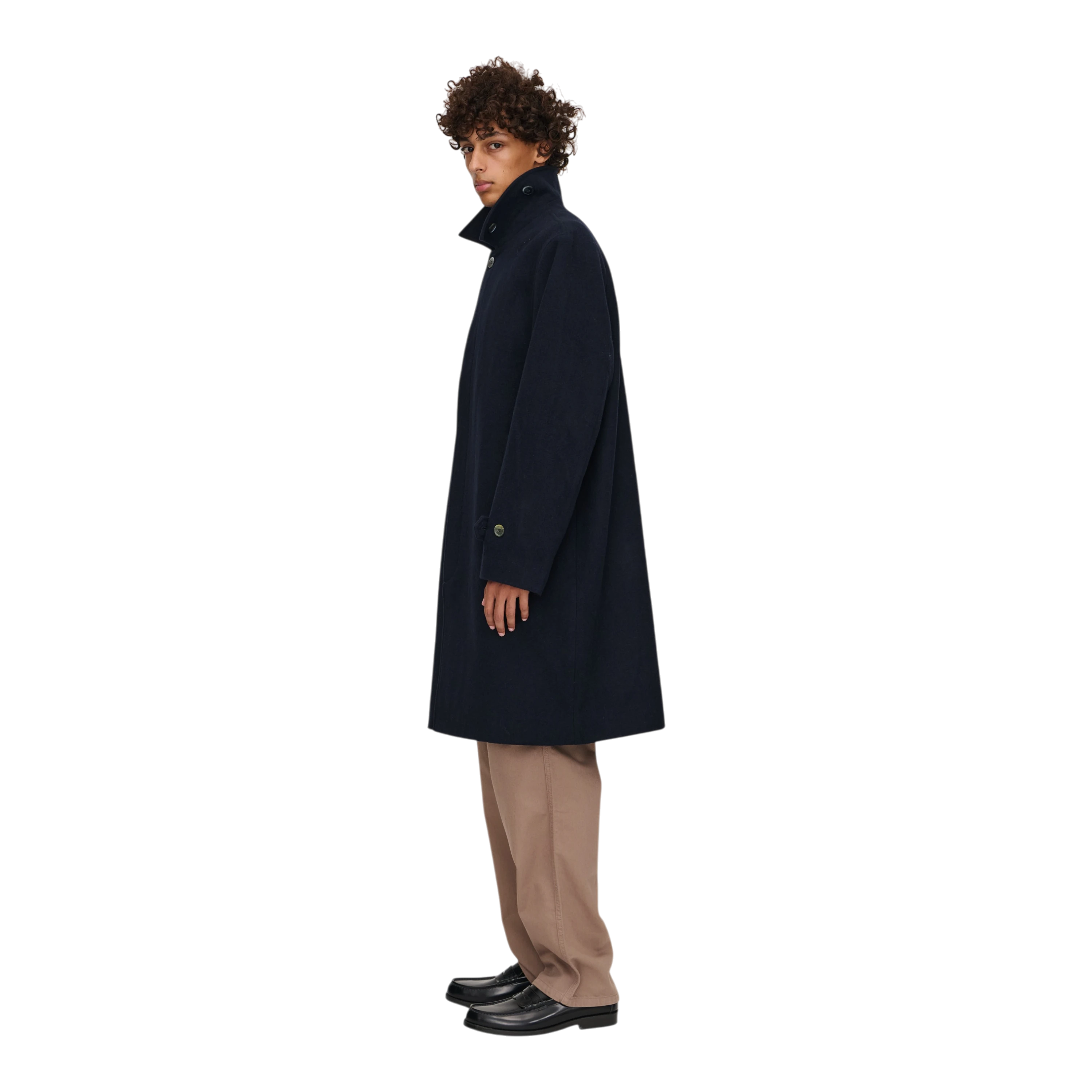 Palmes - Cedric Wool Coat - Navy lifestyle product image