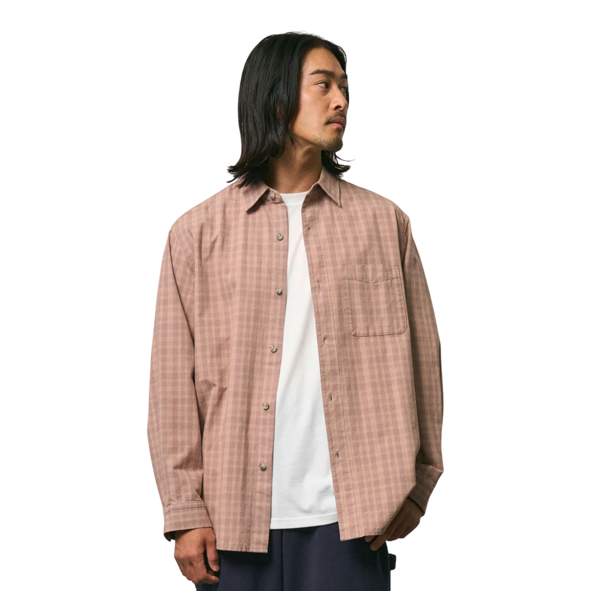 Gramicci - Heavy Weight Checkered Shirt - Plum lifestyle product image