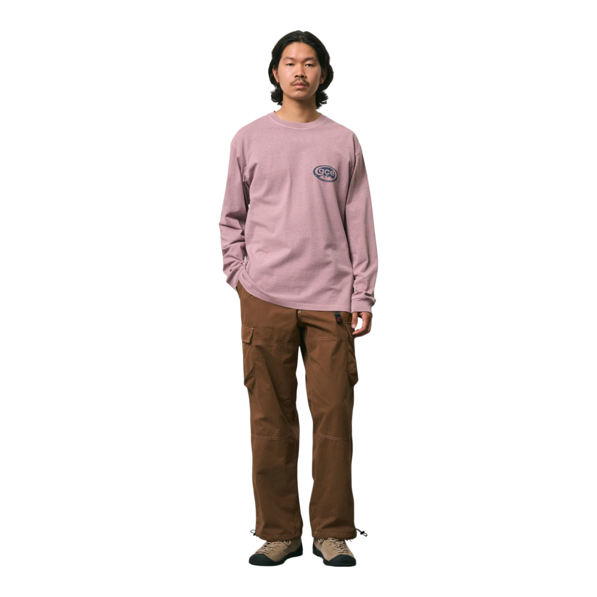 Gramicci - Gce L/S Tee Pigment Dyed - Lilac Pigment lifestyle product image