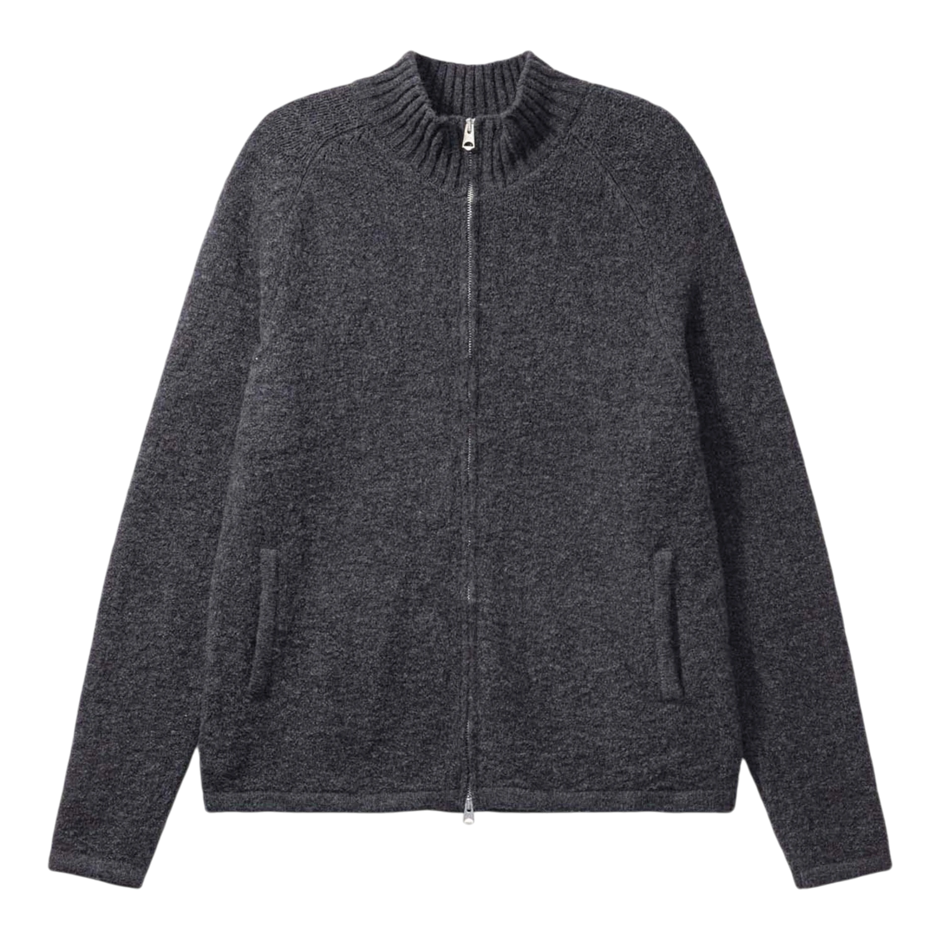 Palmes - Knitted Zip Sweater - Charcoal main product image