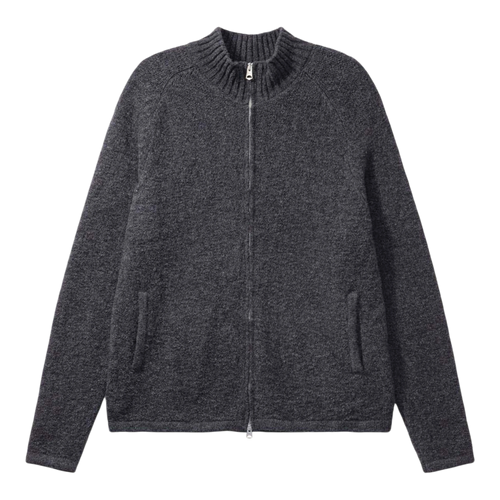 Palmes - Knitted Zip Sweater - Charcoal main product image