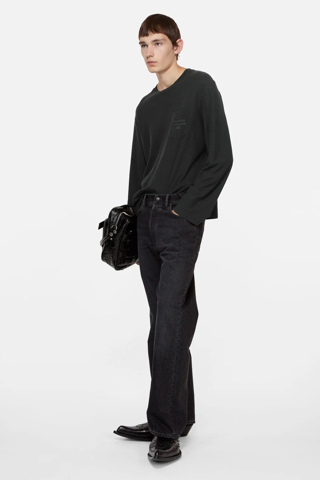 Acne Studios 2021M Regular Fit Jeans - Black Pants Acne Studios 