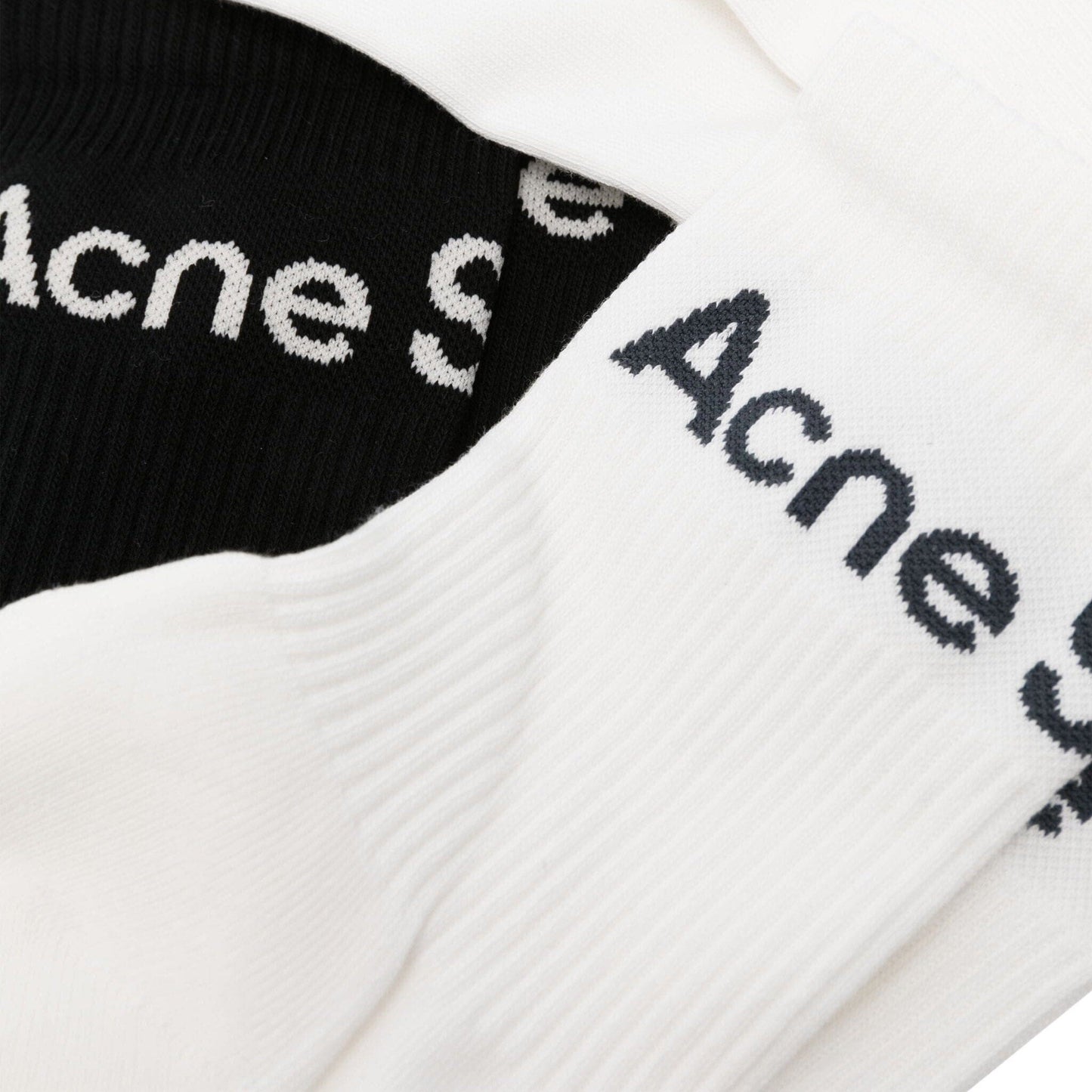 Acne Studios 3-pack Socks - White / White / Black on Socks Acne Studios 