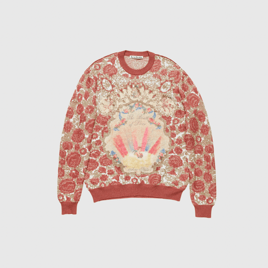 Acne Studios Crewneck Sweater - Blossom Pink/Gold Knitwear Acne Studios 