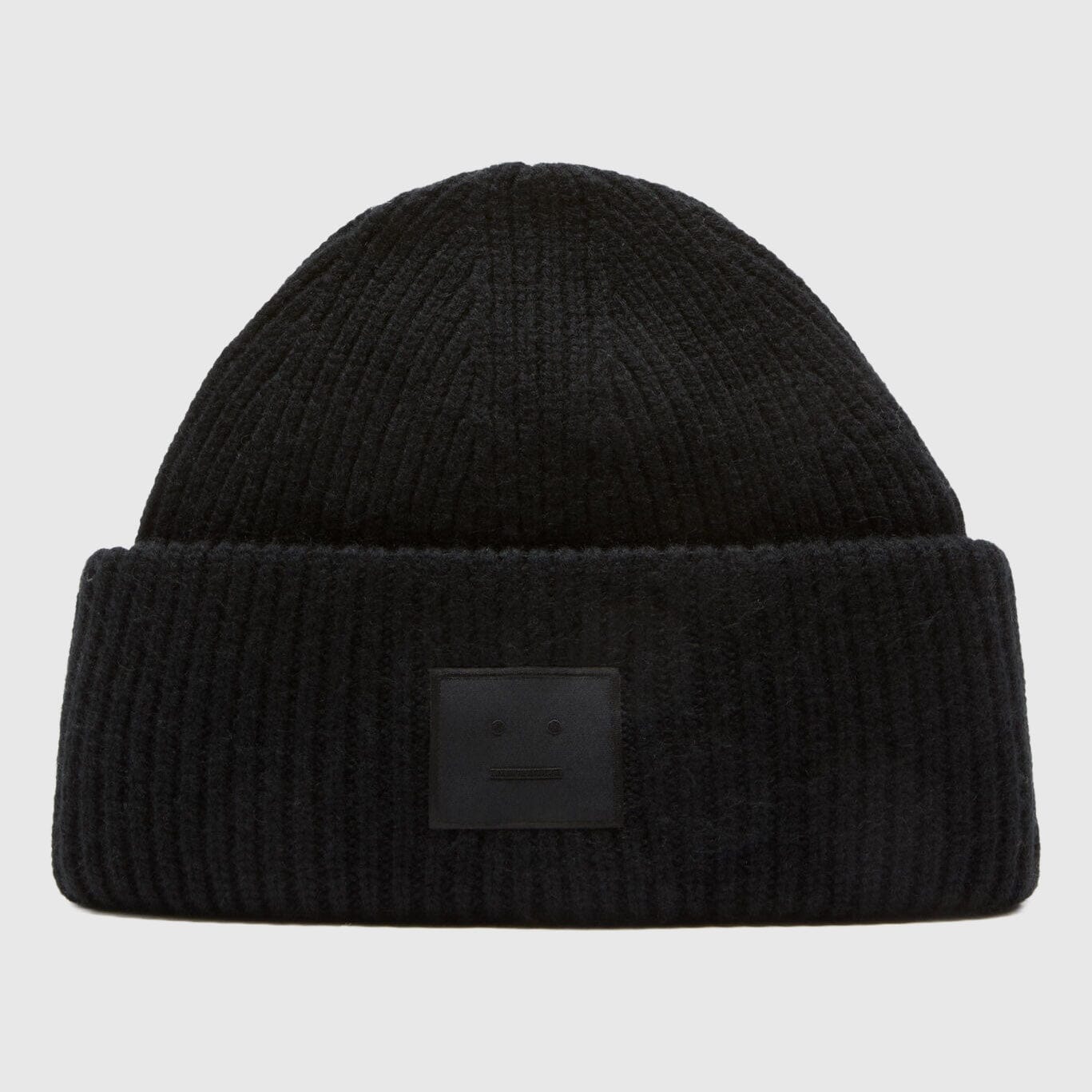 Acne Studios Face Logo Beanie - Black Beanie Acne Studios 