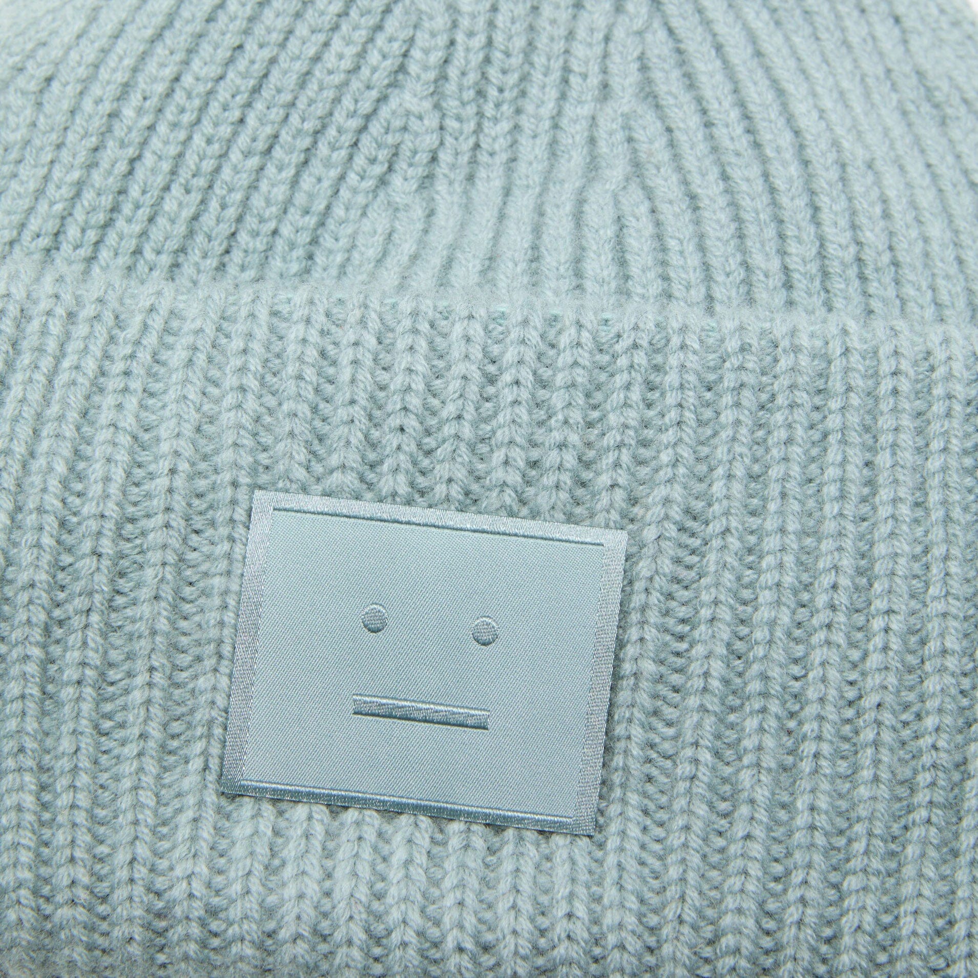 Acne Studios Face Logo Beanie - Dusty Blue Beanie Acne Studios 