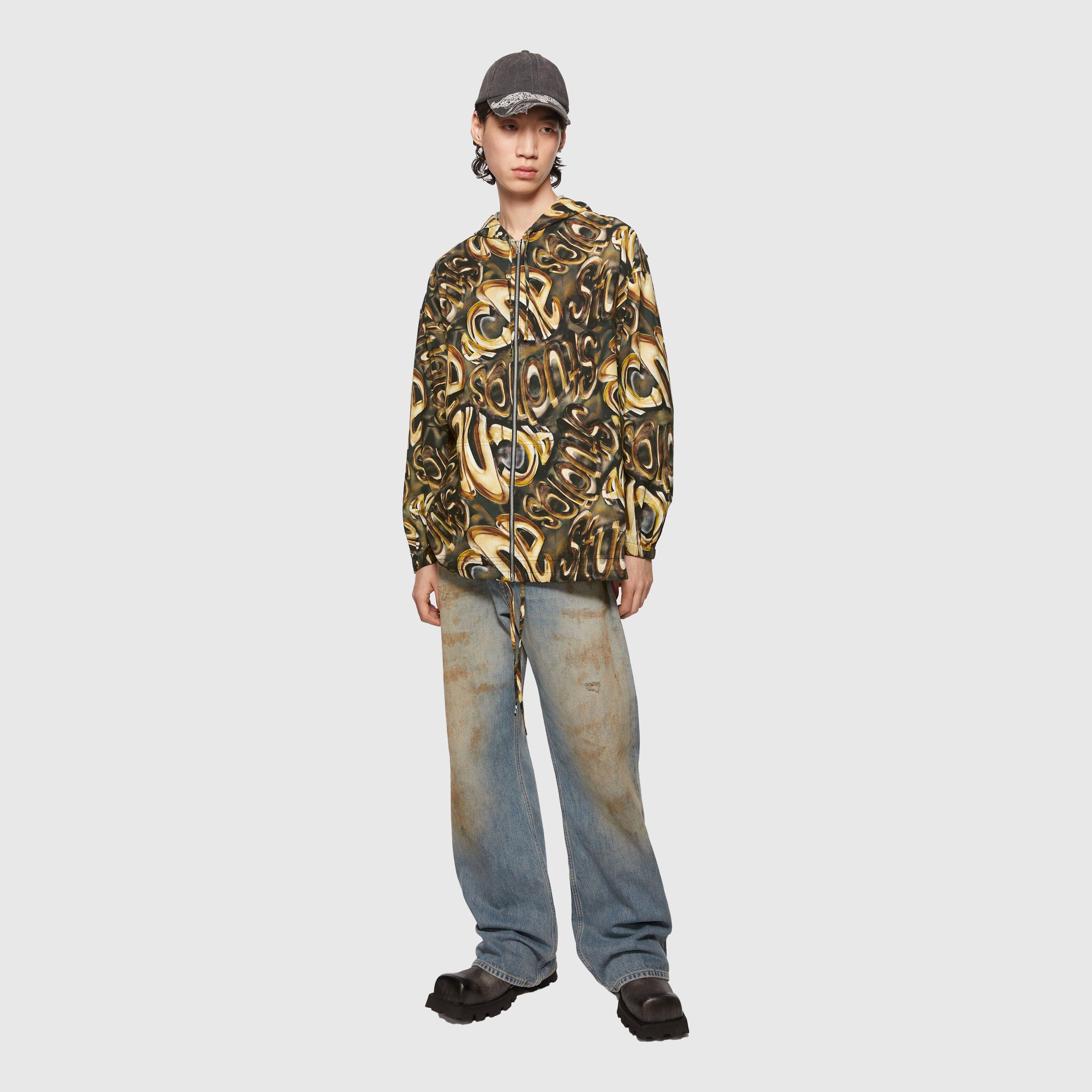 Acne Studios Hooded Overshirt - Black/Gold Overshirt Acne Studios 