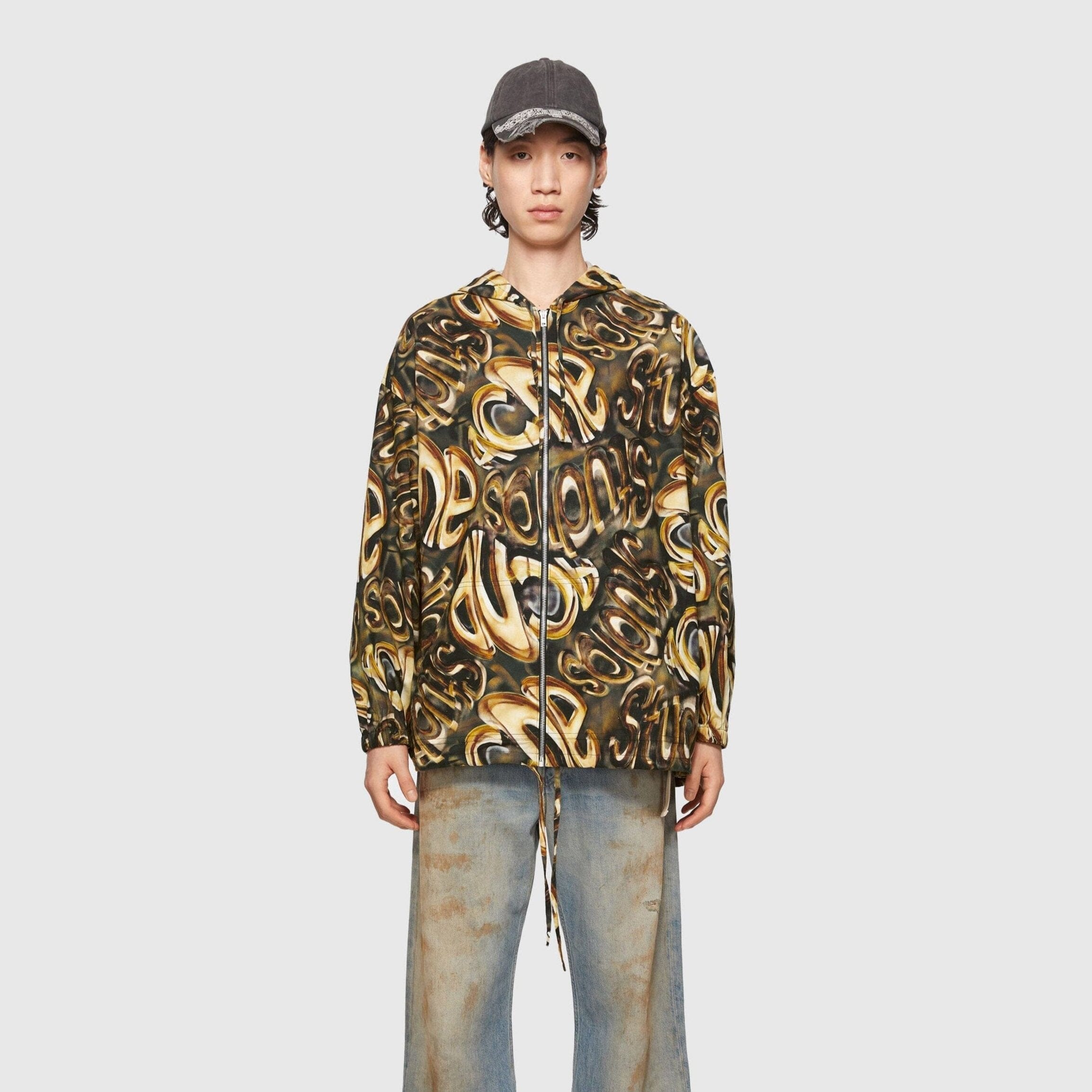 Acne Studios Hooded Overshirt - Black/Gold Overshirt Acne Studios 