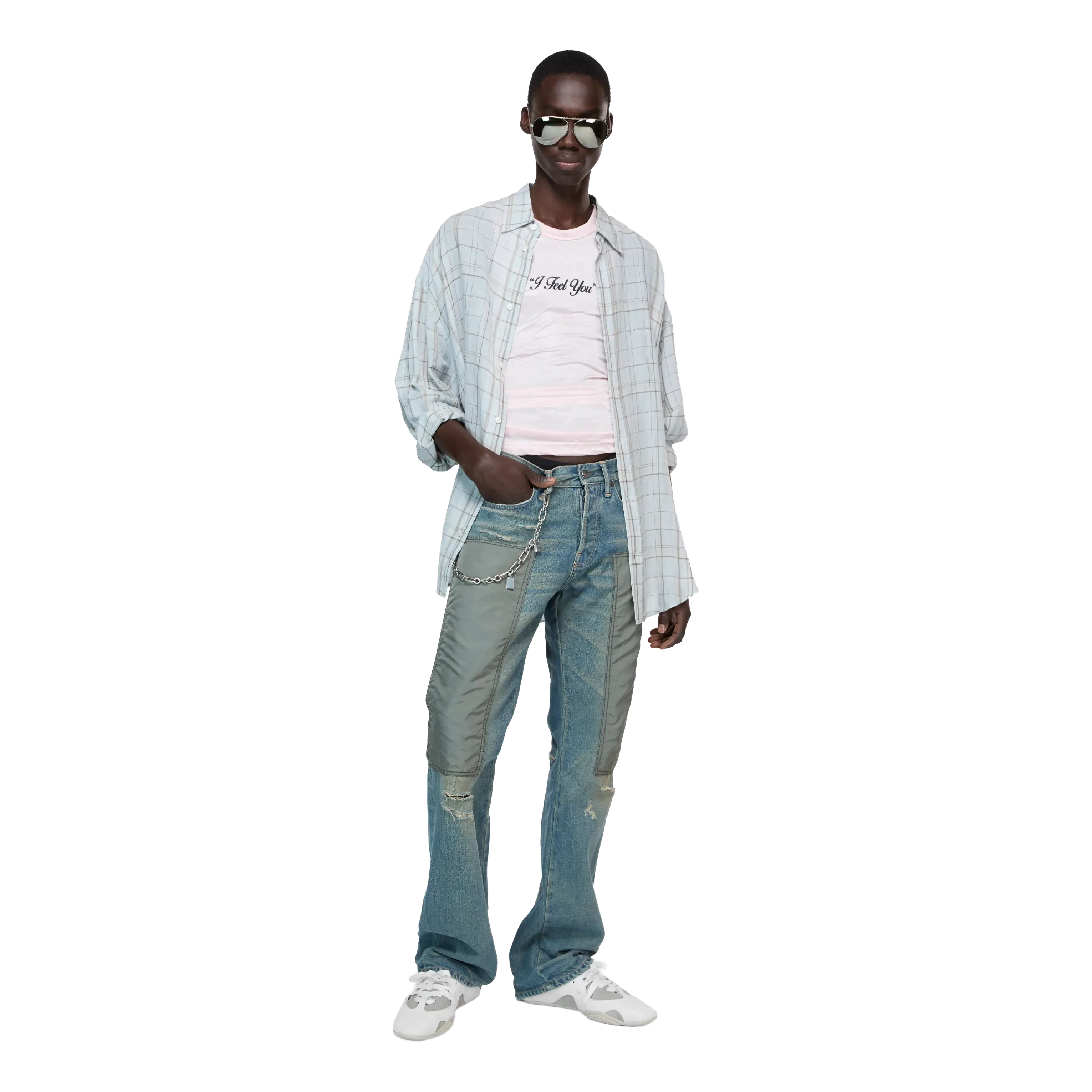 Acne Studios Linen Check Button-up Short - Grey/Pink Shirt Acne Studios 