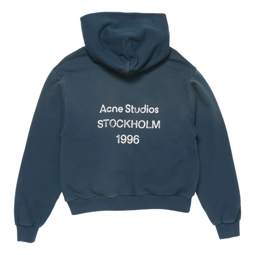 Acne Studios Logo Hooded Sweater - Deep Blue Hooded Sweatshirt Acne Studios 