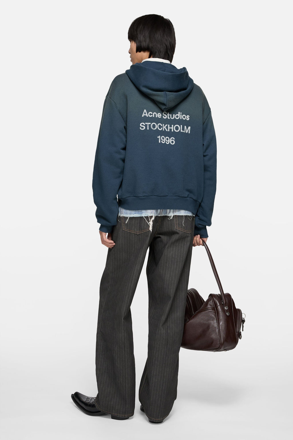 Acne Studios Logo Hooded Sweater - Deep Blue Hooded Sweatshirt Acne Studios 