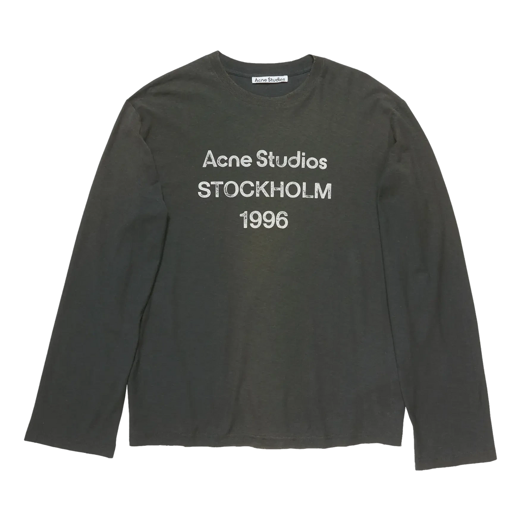 Acne Studios Logo T-shirt Longsleeve - Faded Black Longsleeve Acne Studios 