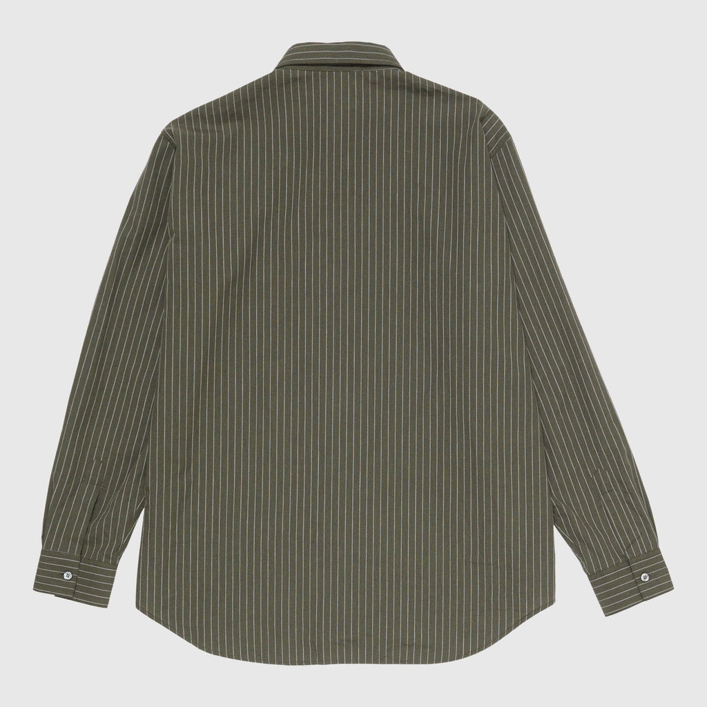 Acne Studios LS Striped Shirt - Green Melange Shirt Acne Studios 