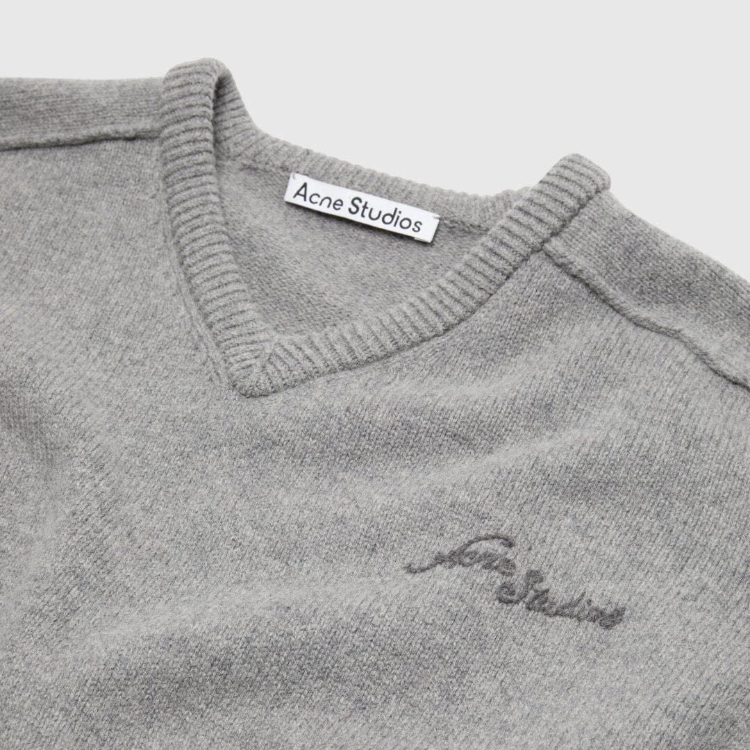 Acne Studios Saddle Sweater - Dark Grey Melange Knitwear Acne Studios 