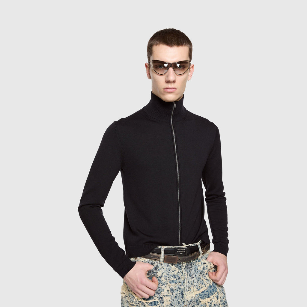 Acne Studios Zip Up Cardigan - Black Knitwear Acne Studios 