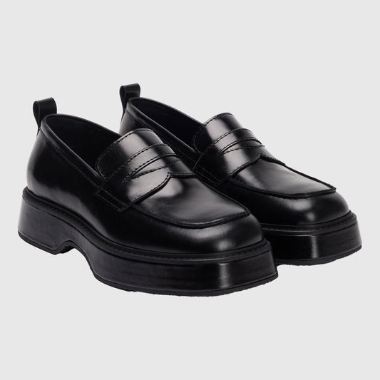 AMI Alexandre Mattiussi Leather Loafer - Black Shoes AMI Alexandre Mattiussi 