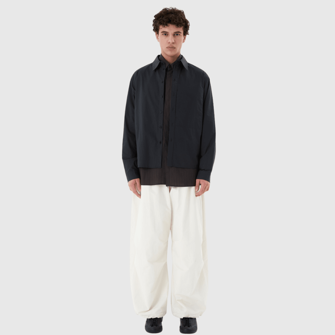 Amomento Basic Pocket Shirt - Navy Shirt Amomento 