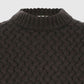 Amomento Diagonal Cable Pullover - Brown Knitwear Amomento 