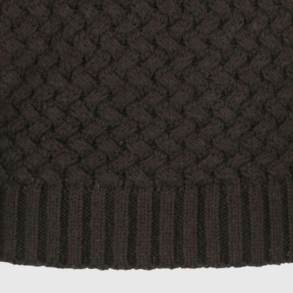 Amomento Diagonal Cable Pullover - Brown Knitwear Amomento 
