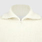 Amomento Hairy Slub Half Zip Up Knit - Ecru Knitwear Amomento 