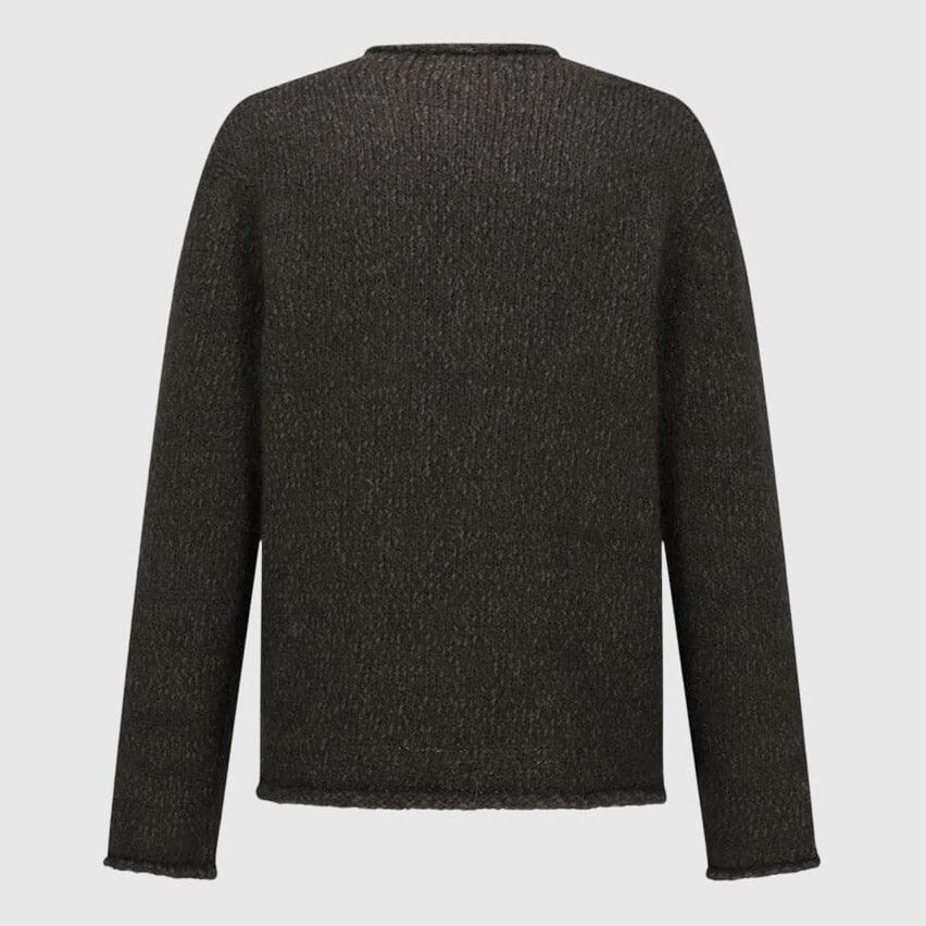 Amomento Hairy Slub Pullover - Dark Brown Knitwear Amomento 