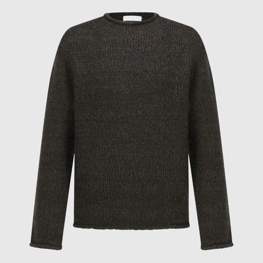 Amomento Hairy Slub Pullover - Dark Brown Knitwear Amomento 