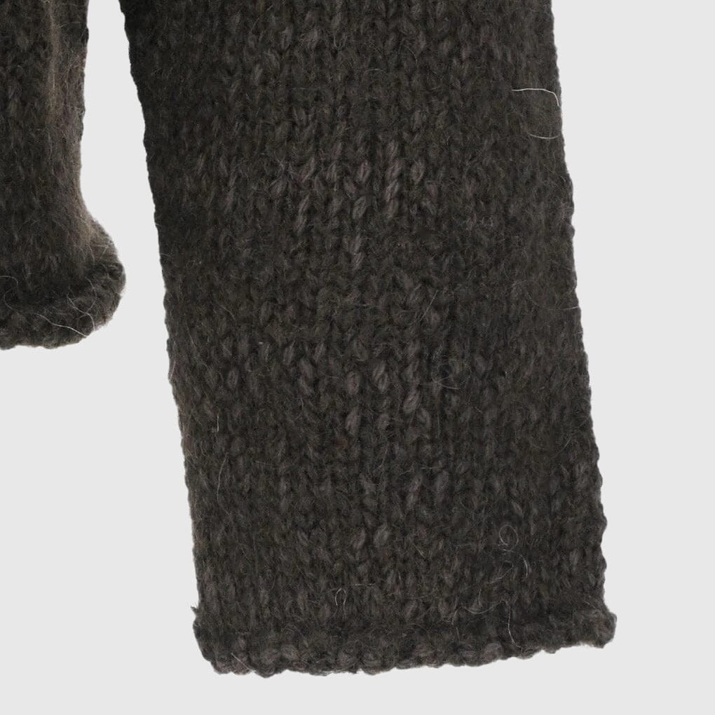 Amomento Hairy Slub Pullover - Dark Brown Knitwear Amomento 