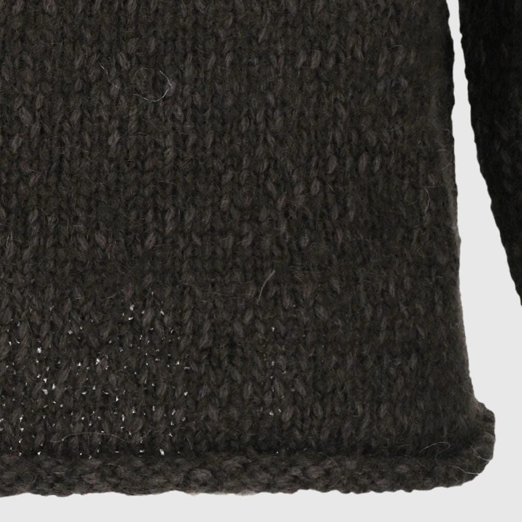 Amomento Hairy Slub Pullover - Dark Brown Knitwear Amomento 