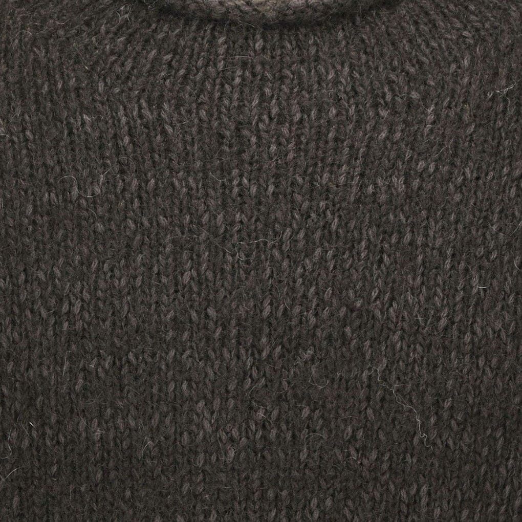 Amomento Hairy Slub Pullover - Dark Brown Knitwear Amomento 