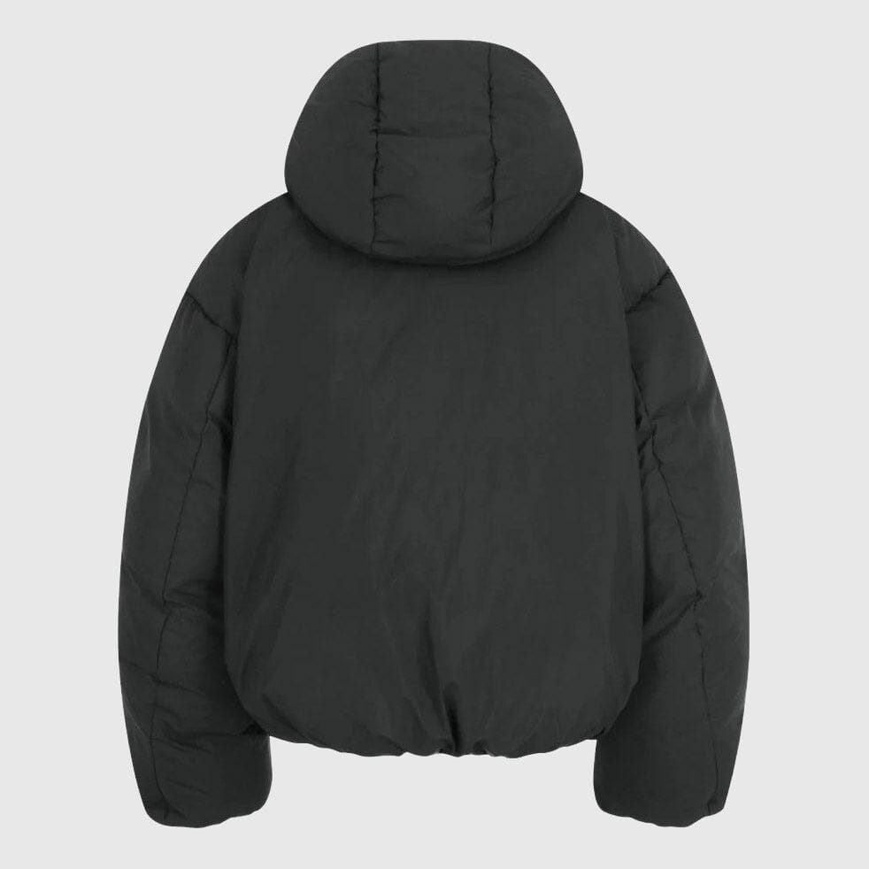 Amomento Hooded Down Puffer - Black Outerwear Amomento 