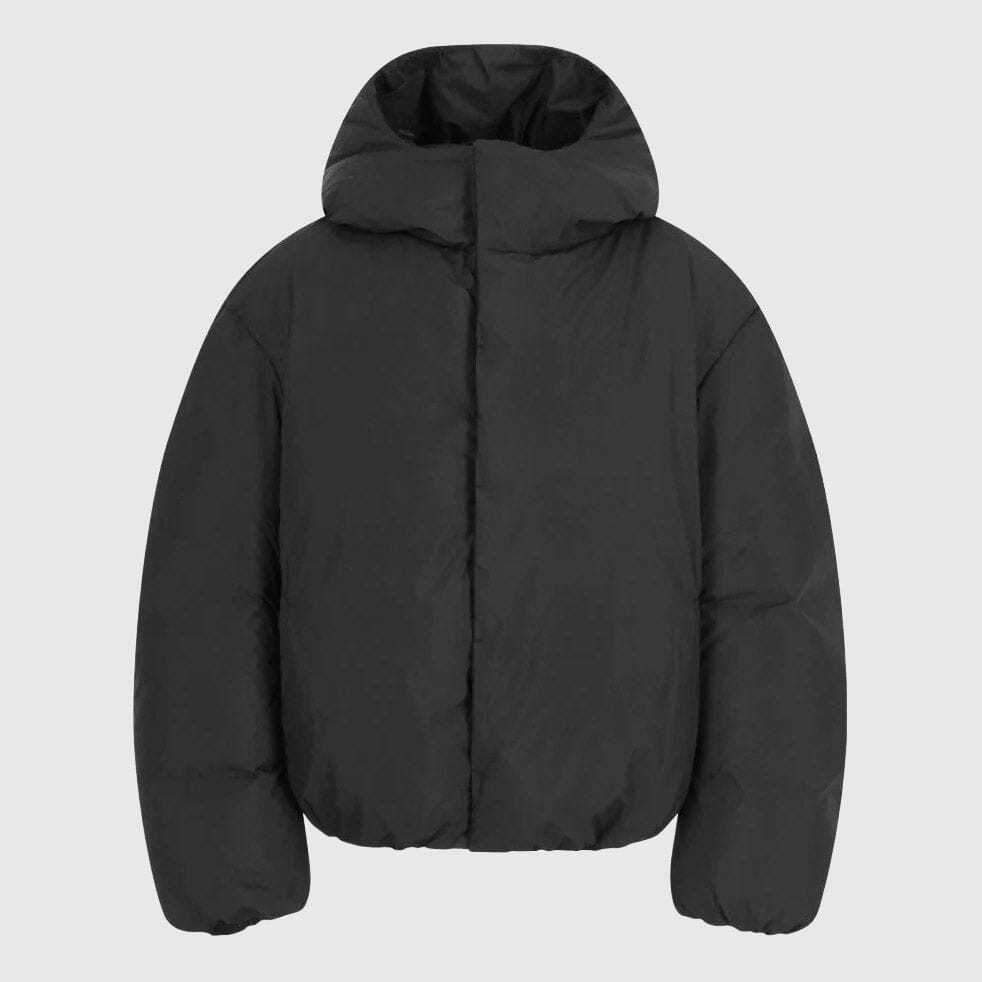 Amomento Hooded Down Puffer - Black Outerwear Amomento 