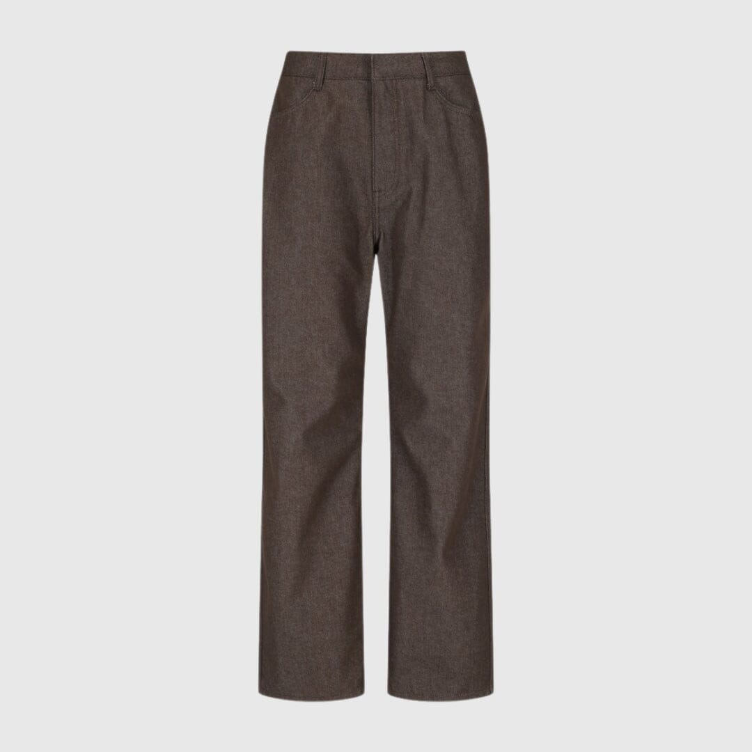 Amomento Mens Color Indigo Jeans - Brown Pants Amomento 