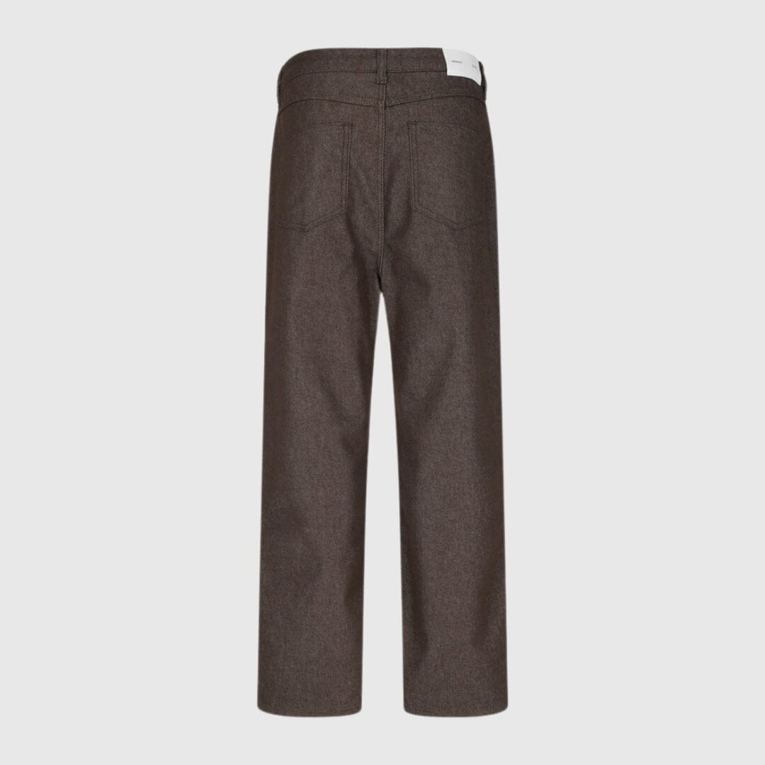 Amomento Mens Color Indigo Jeans - Brown Pants Amomento 