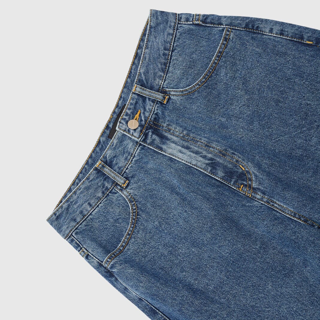 Amomento Mens Recycle Cotton Denim Jeans - Mid Blue Pants Amomento 