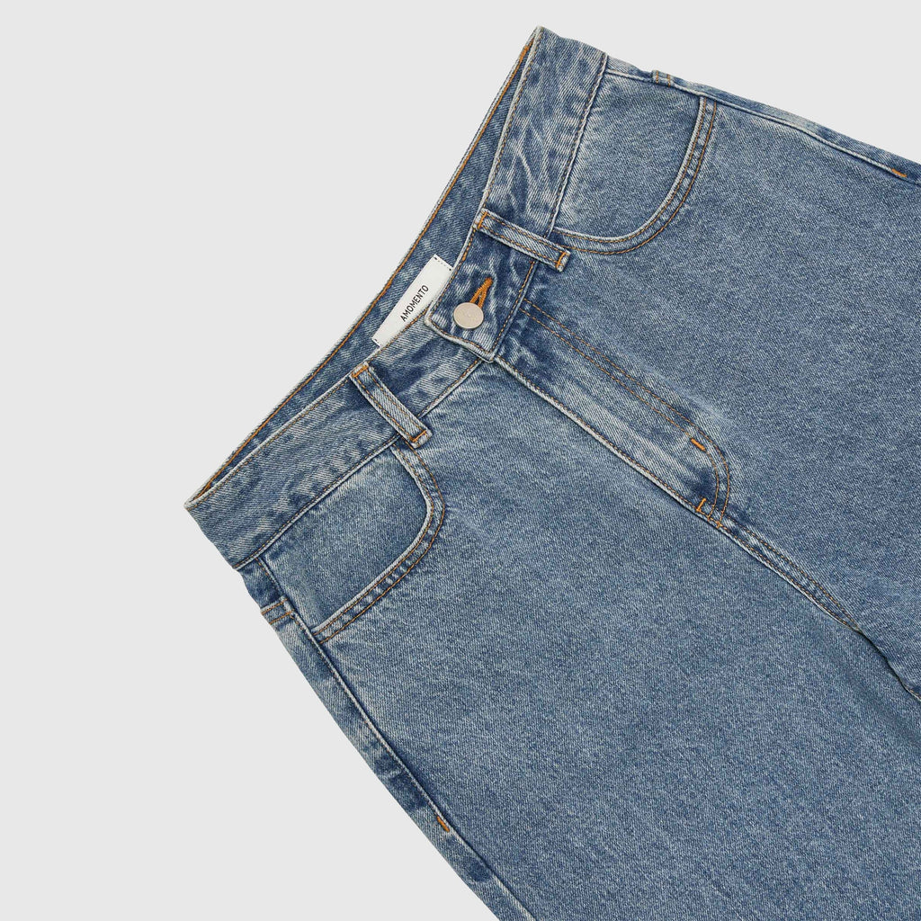 Amomento Mens Recycled Cotton Denim Jeans - Mid Blue Pants Amomento 