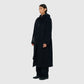 Amomento Mens Single Breasted Long Coat - Black Coat Amomento 