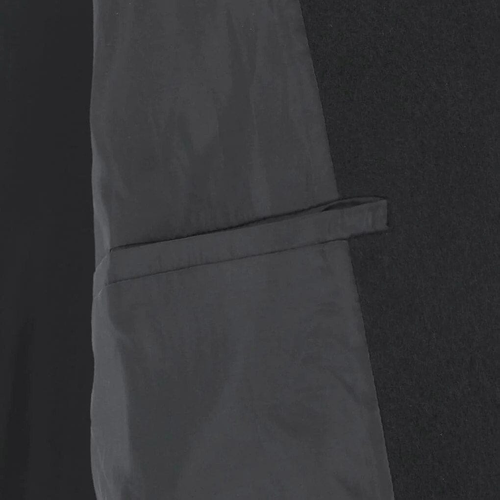 Amomento Mens Single Breasted Long Coat - Black Coat Amomento 