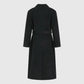 Amomento Mens Single Breasted Long Coat - Black Coat Amomento 
