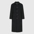 Amomento Mens Single Breasted Long Coat - Black Coat Amomento 