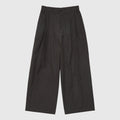 Amomento Nylon Two Tuck Wide Pants - Black Pants Amomento 
