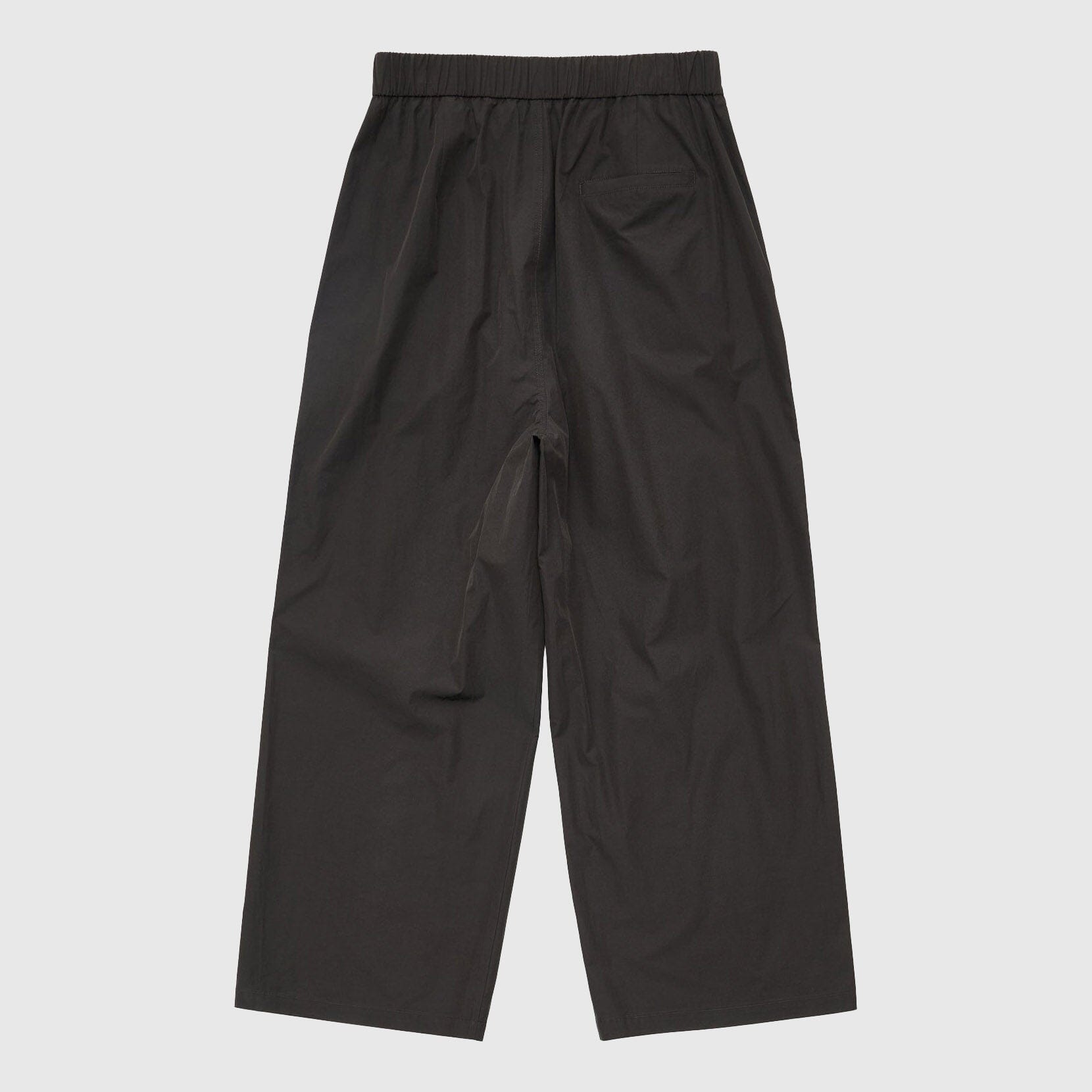 Amomento Nylon Two Tuck Wide Pants - Black Pants Amomento 