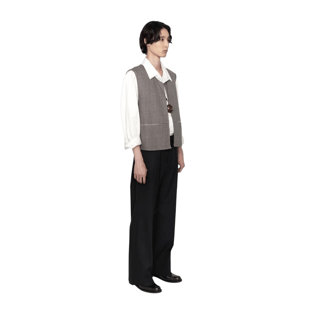 Amomento Open Collar Shirt - Ivory Shirt Amomento 