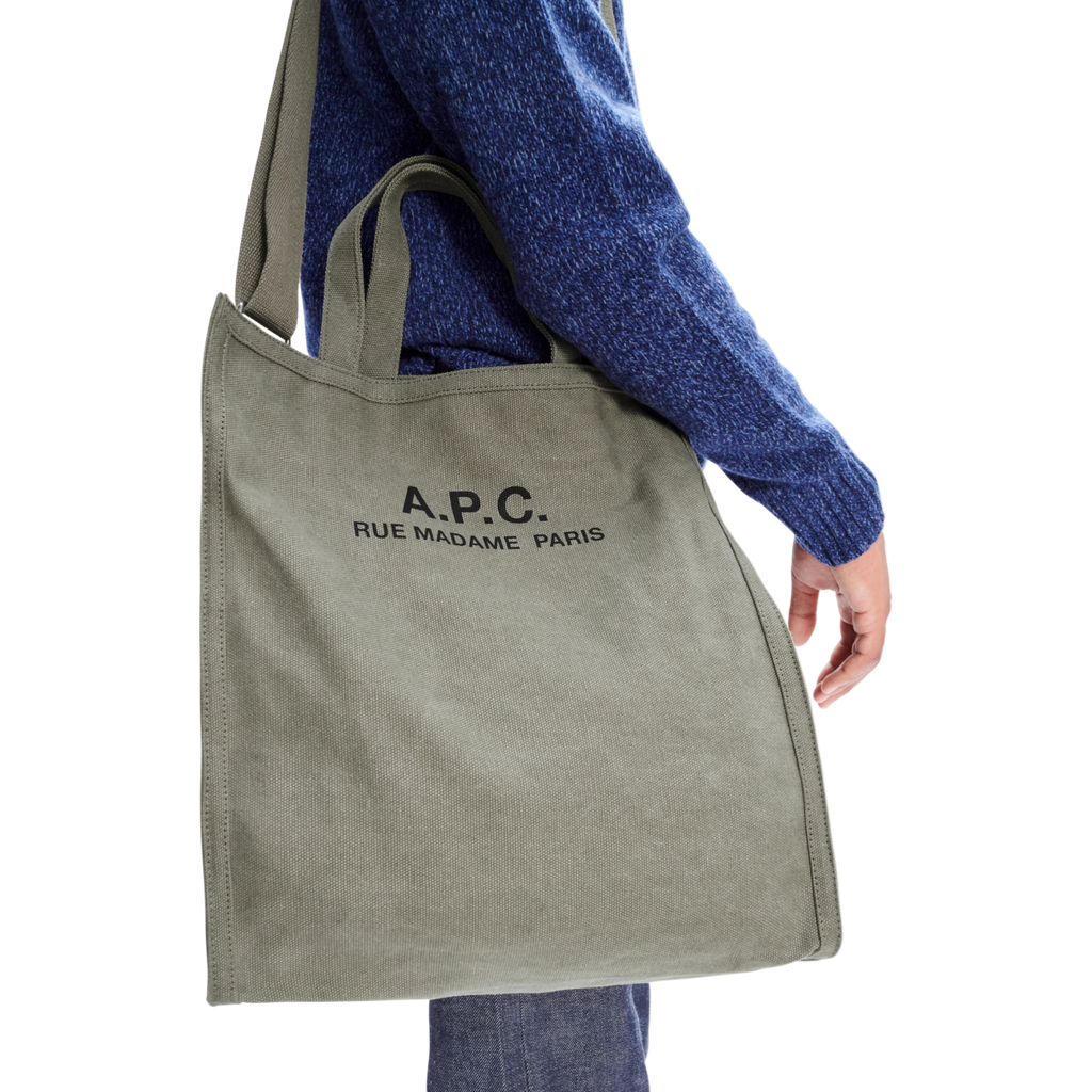 A.P.C Cabas Recuperation Bag - Khaki Tote Bag A.P.C 